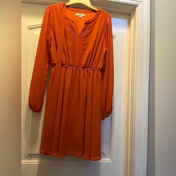 old navy burnt orange dress Old Navy Women's Smocked-Bodice Fit & Flare Mini Dress - Orange